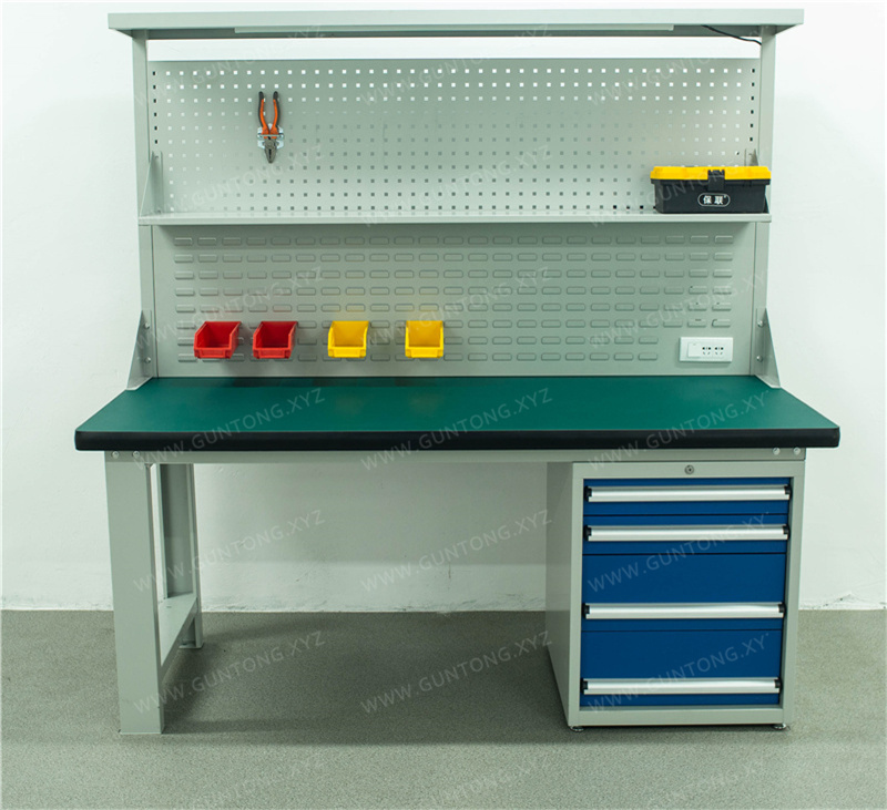 四抽落地柜ESD Workbench带双挂板