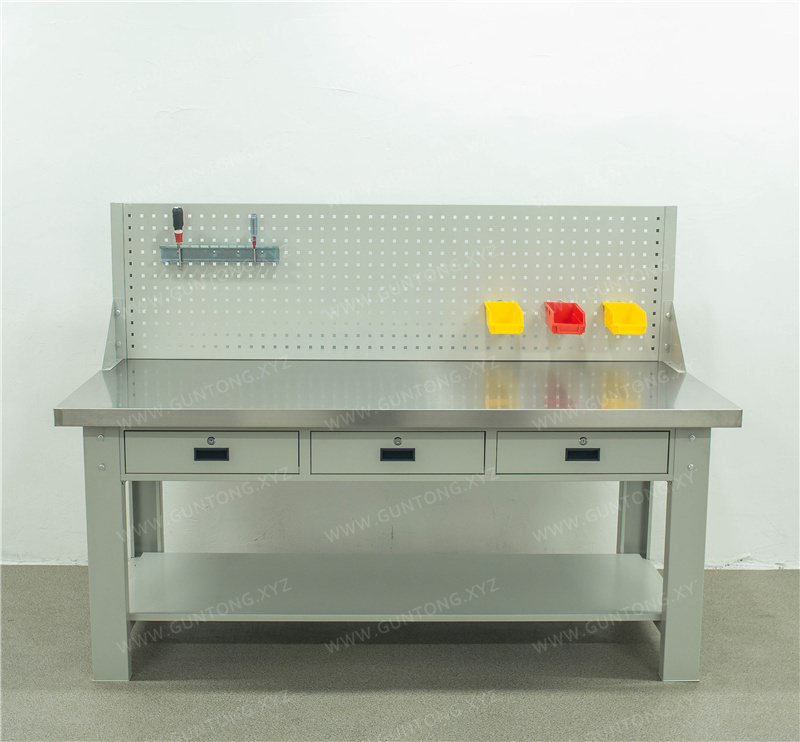 三抽单挂板不锈钢Workbench带层板