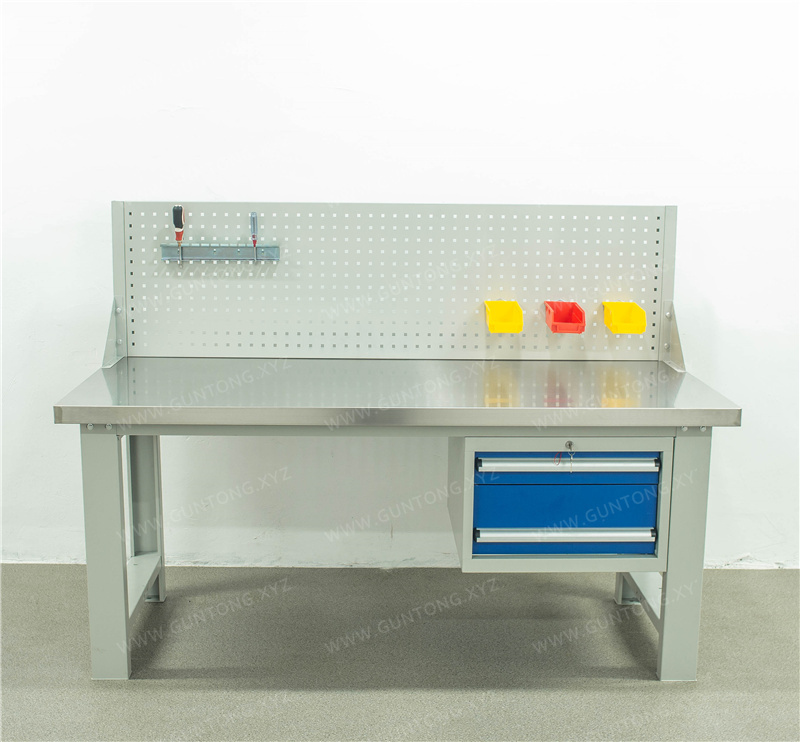 两抽单挂板不锈钢Workbench