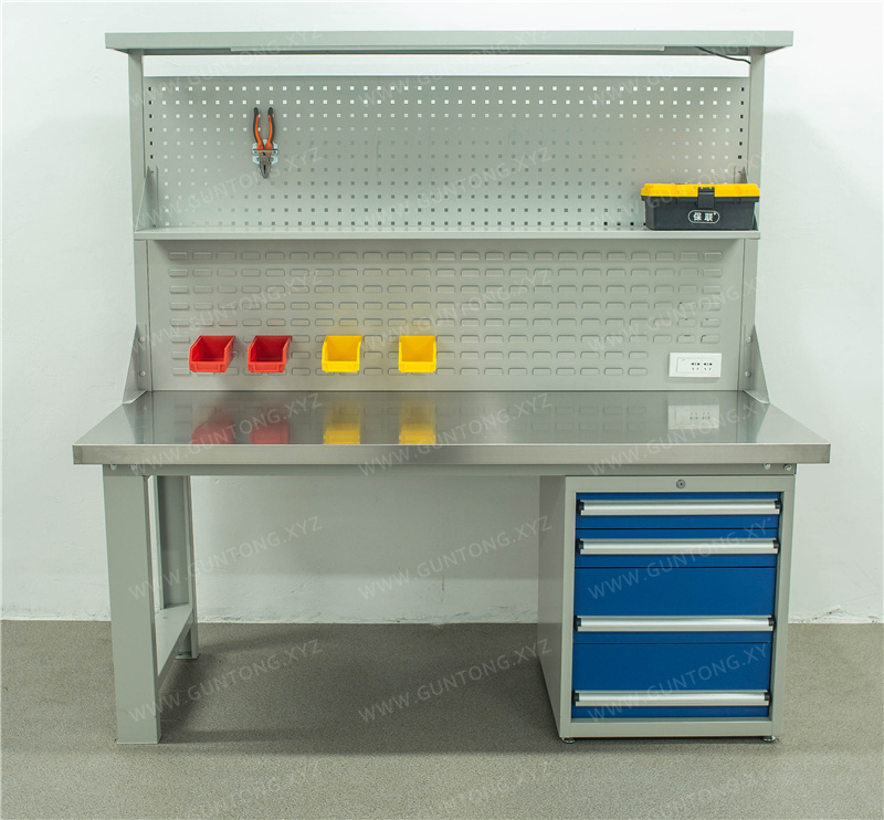 重型四抽双挂板不锈钢Workbench