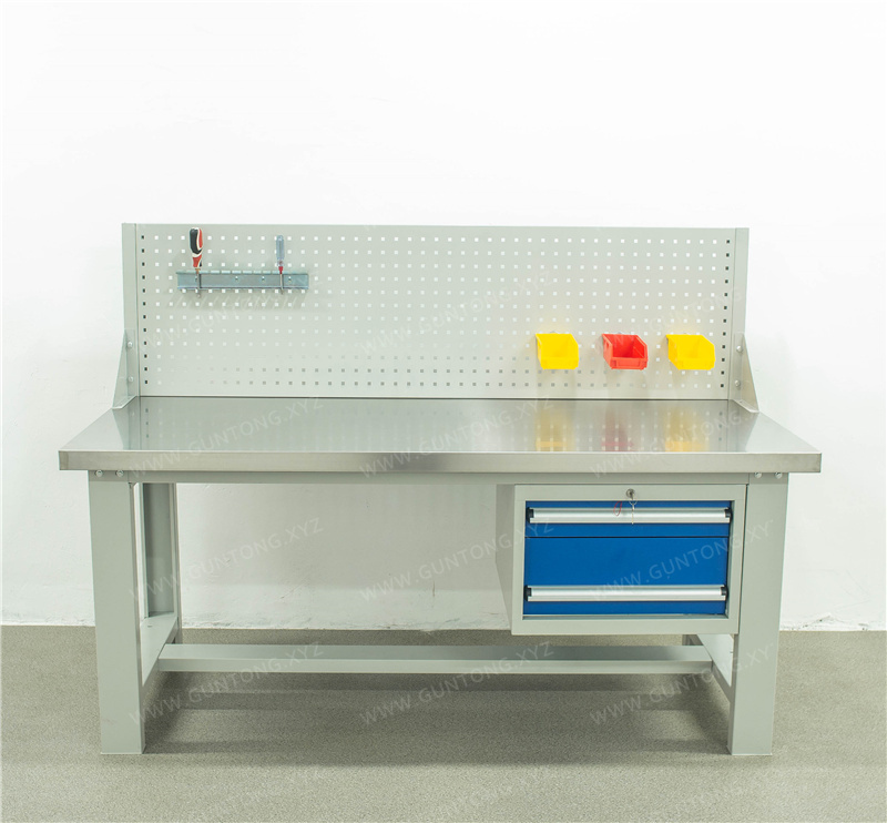 单挂板两抽拉挡不锈钢Workbench