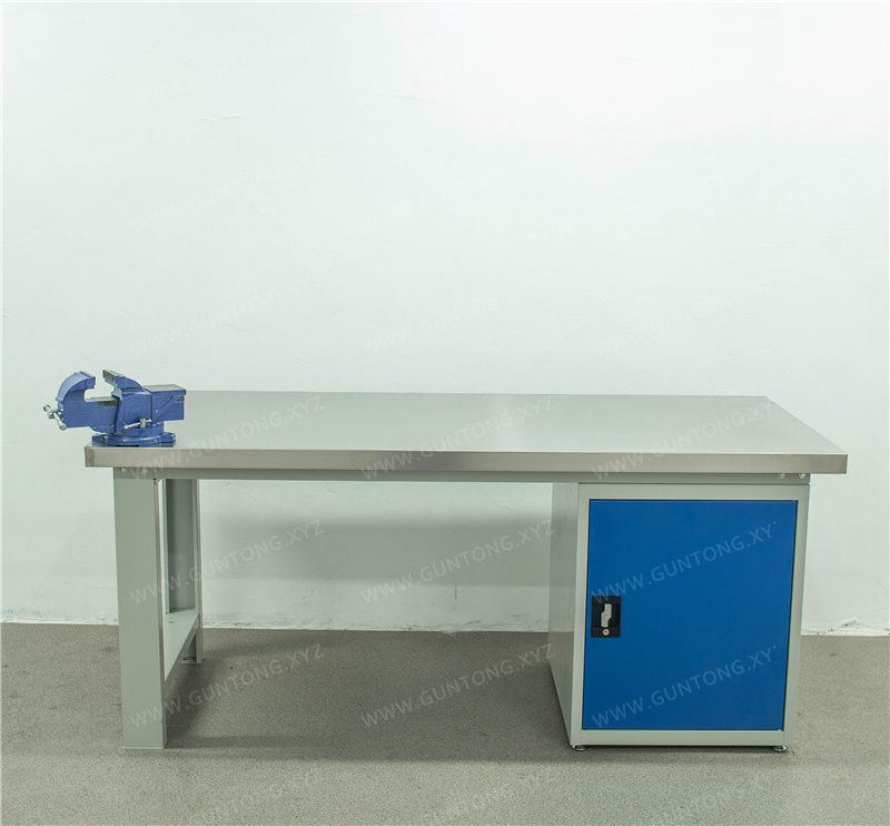 单门柜不锈钢Workbench带台虎钳
