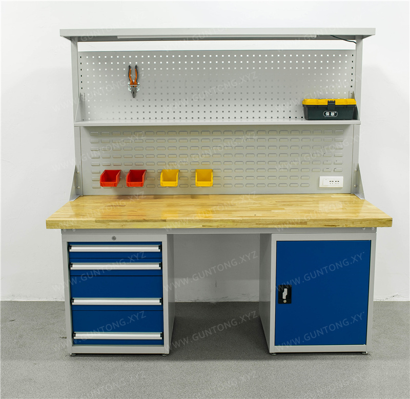 单门四抽柜榉木Workbench带双挂板