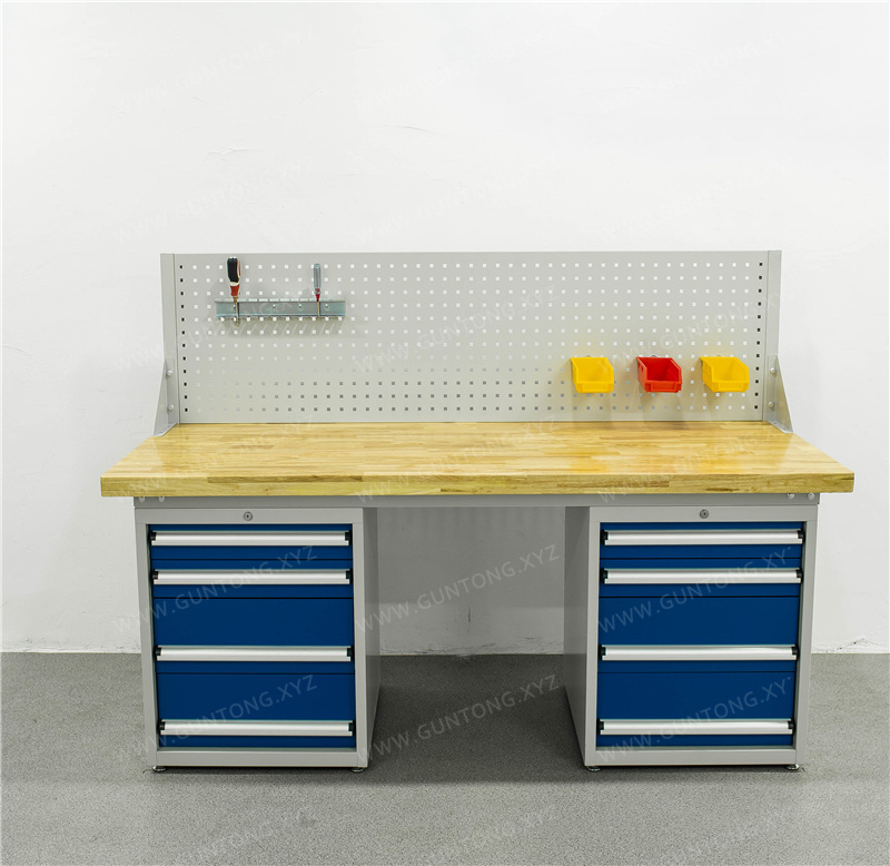 双四抽榉木Workbench带单挂板