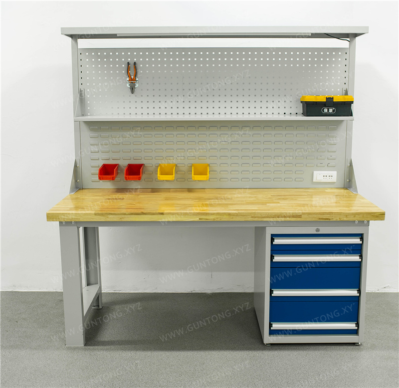 重型四抽双挂板榉木Workbench