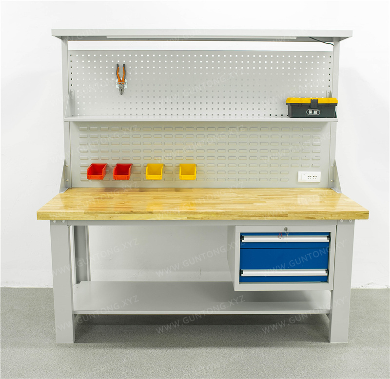 双层两抽屉双挂板榉木Workbench