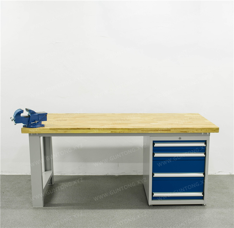 四抽柜榉木Workbench带台虎钳