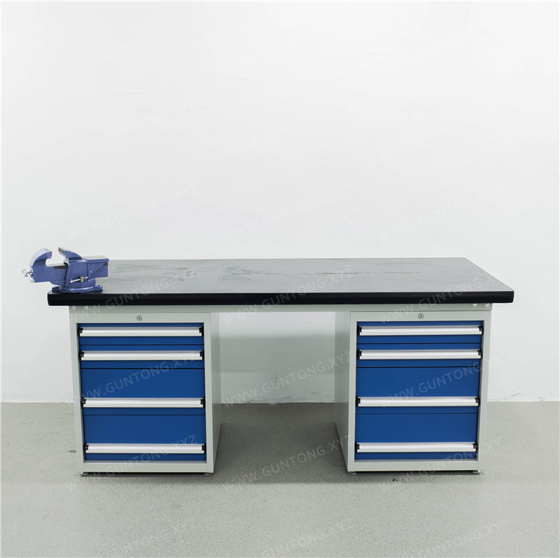 双四抽柜铁板Workbench带台虎钳